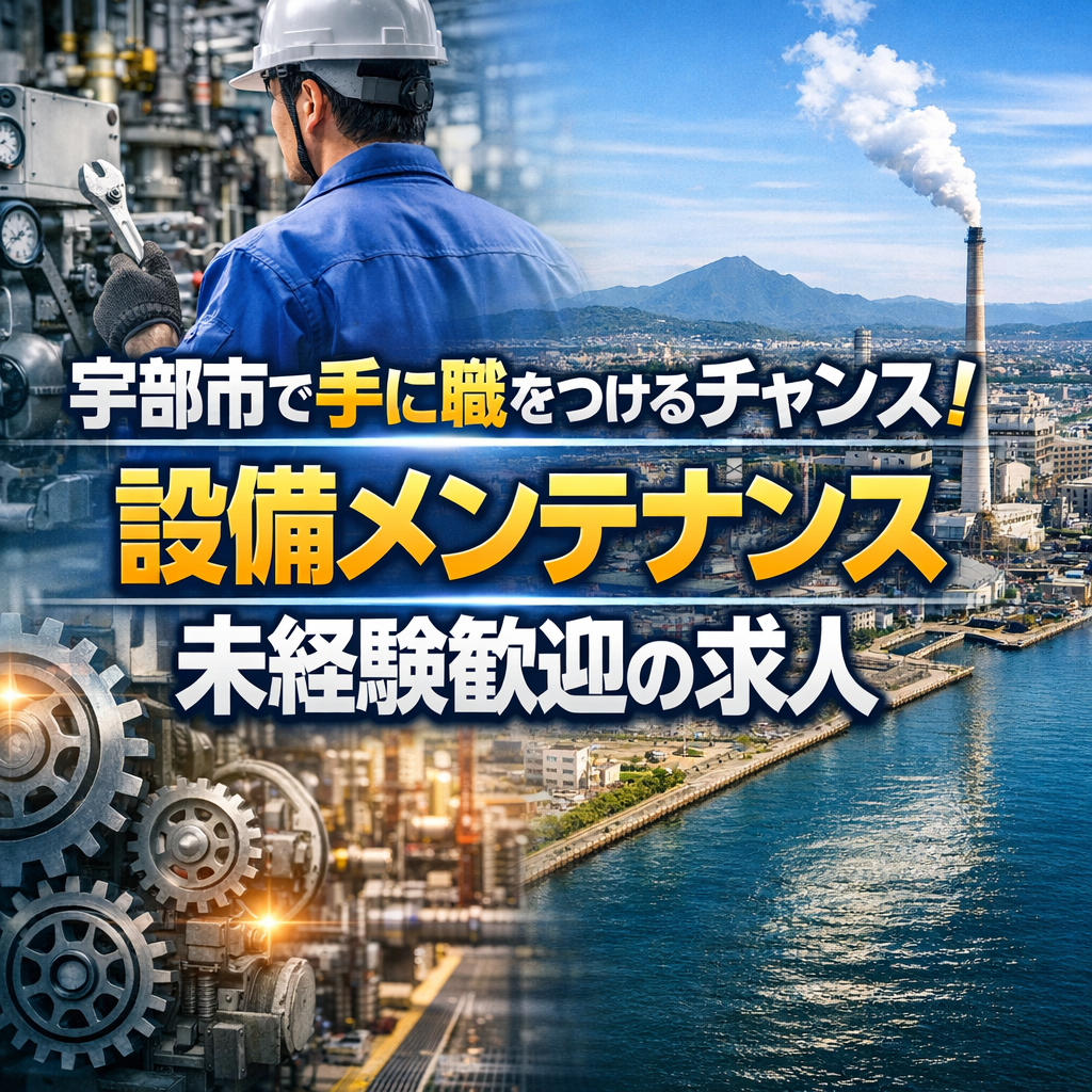 宇部市で手に職をつけるチャンス！設備メンテナンス未経験歓迎の求人