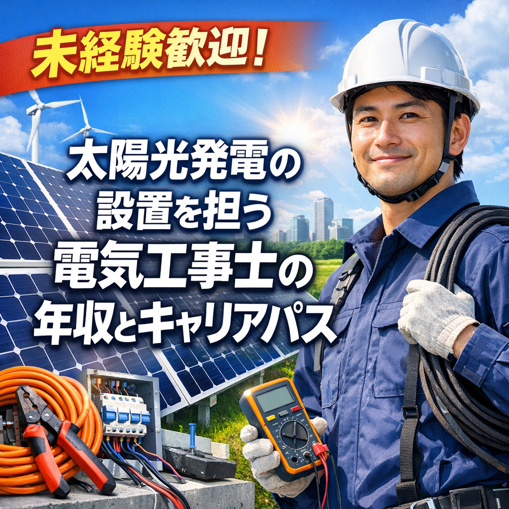 未経験歓迎!太陽光発電の設置を担う電気工事士の年収とキャリアパス