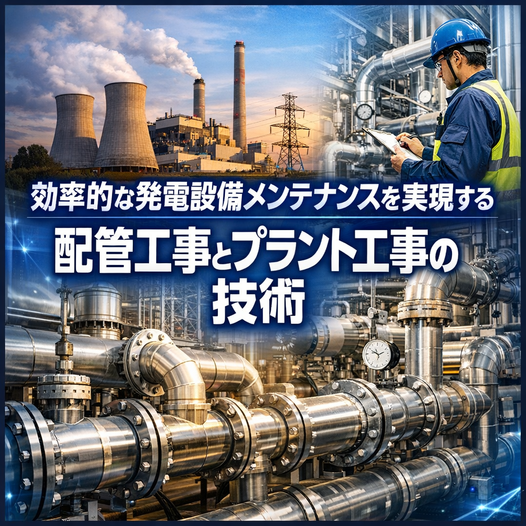 効率的な発電設備メンテナンスを実現する配管工事とプラント工事の技術