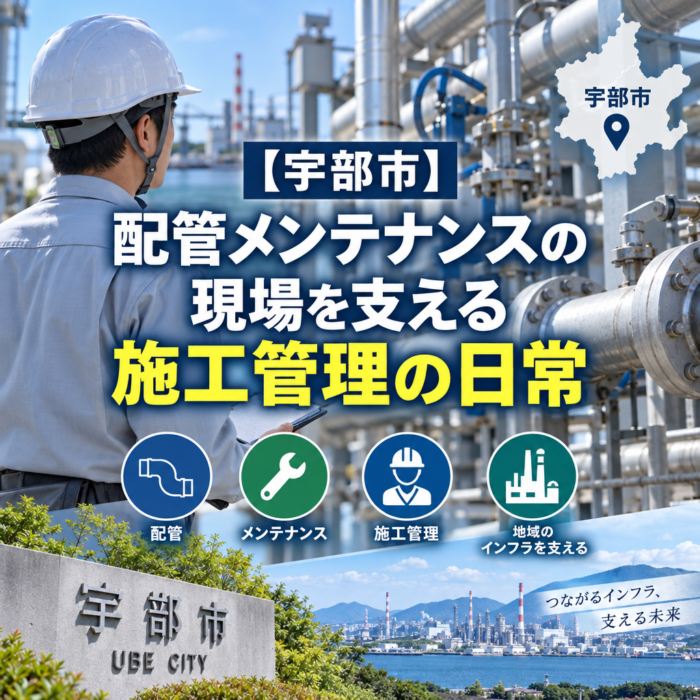 【宇部市】配管メンテナンスの現場を支える施工管理の日常